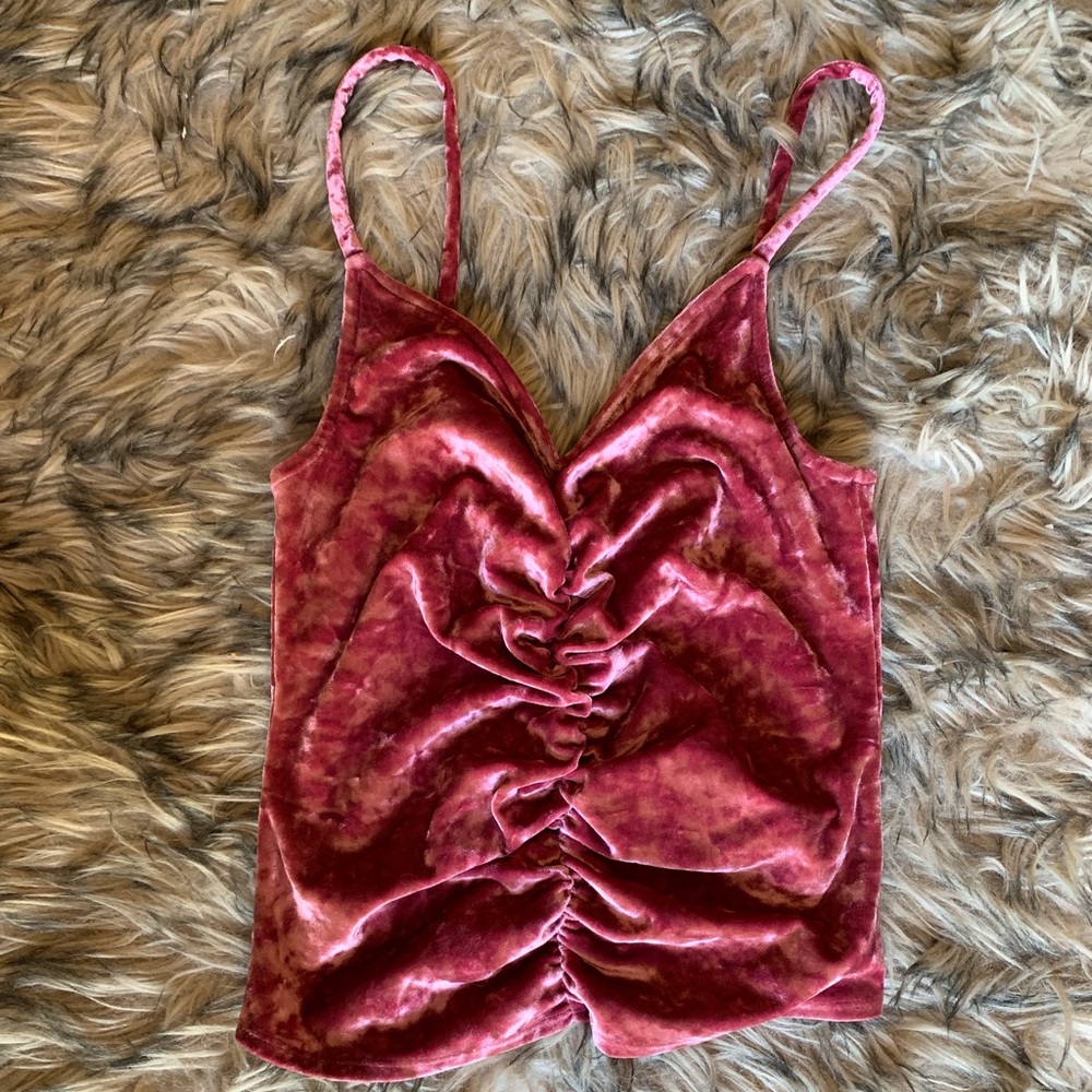 Crushed Velvet Pink Tank